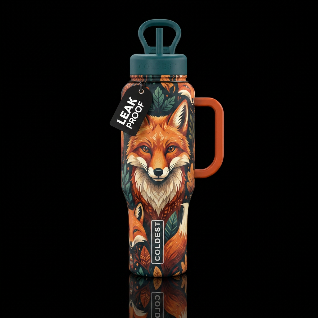 Fox water bottle design
