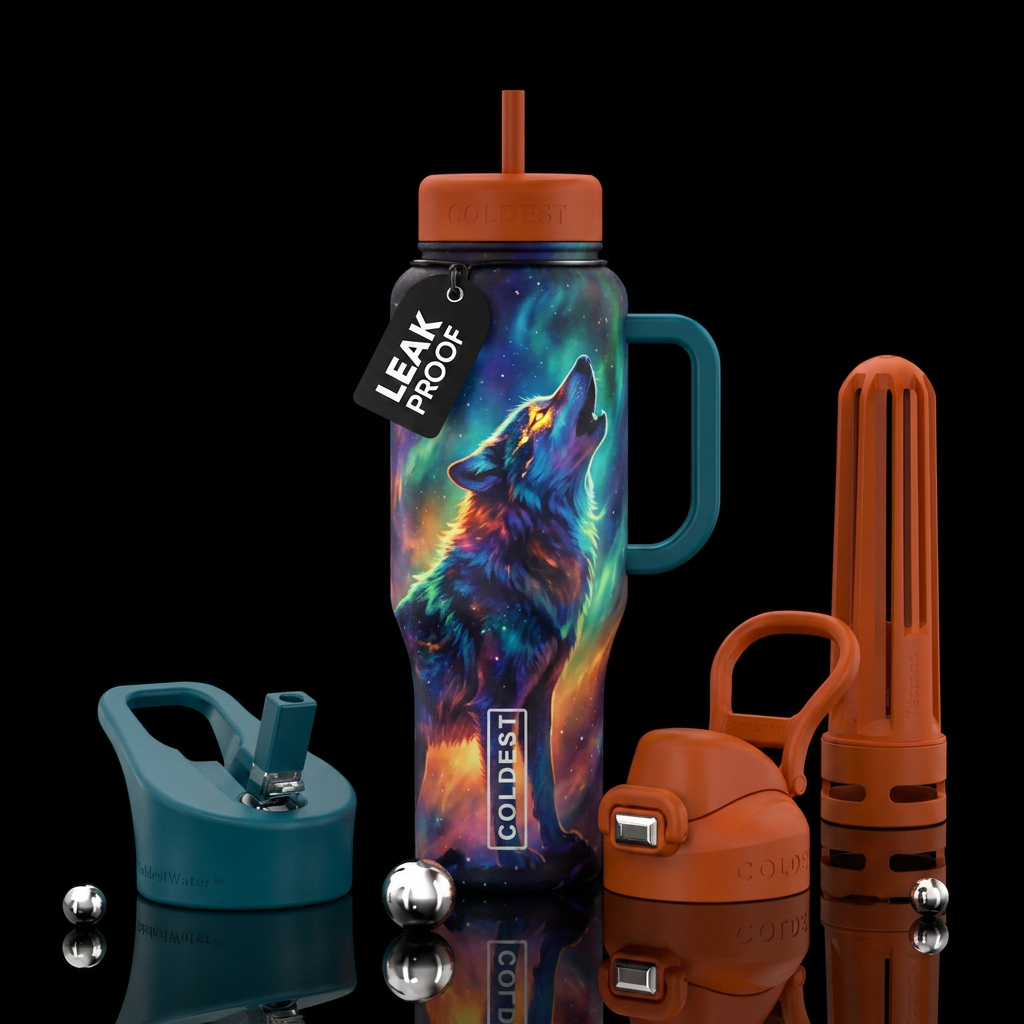 Wolf water bottle design