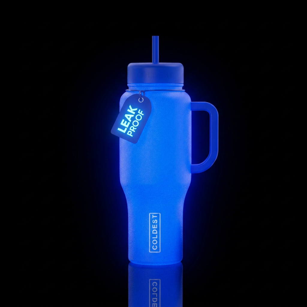 Glowing water bottle design