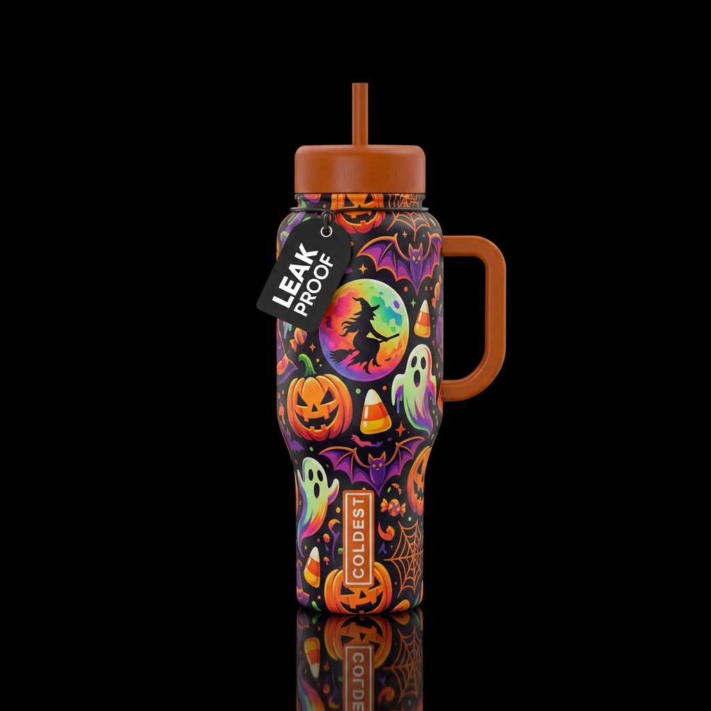 Halloween water bottle design