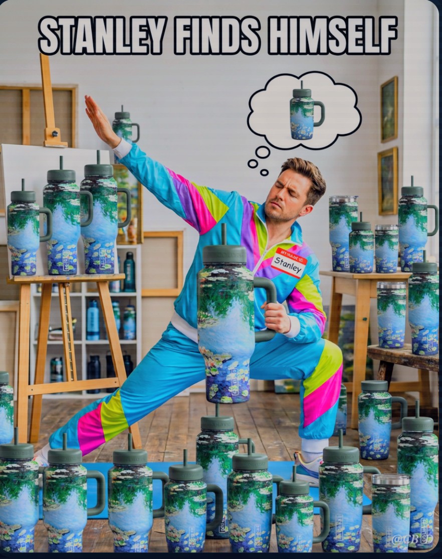 A man and a yoga pose channeling a coldest bottle ... water bottle design