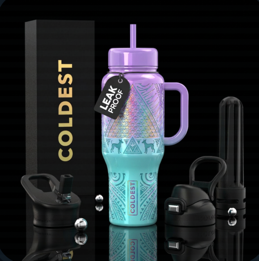 Bruce Almighty water bottle design