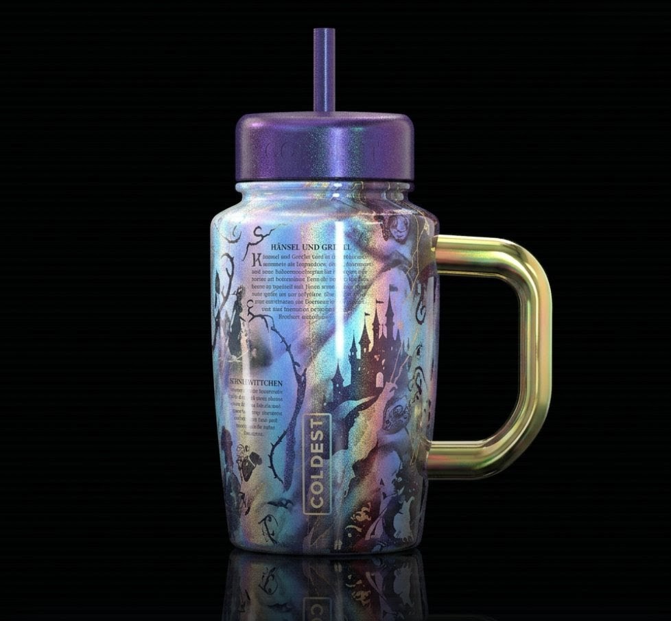 It twas a dark and Coldie night water bottle design