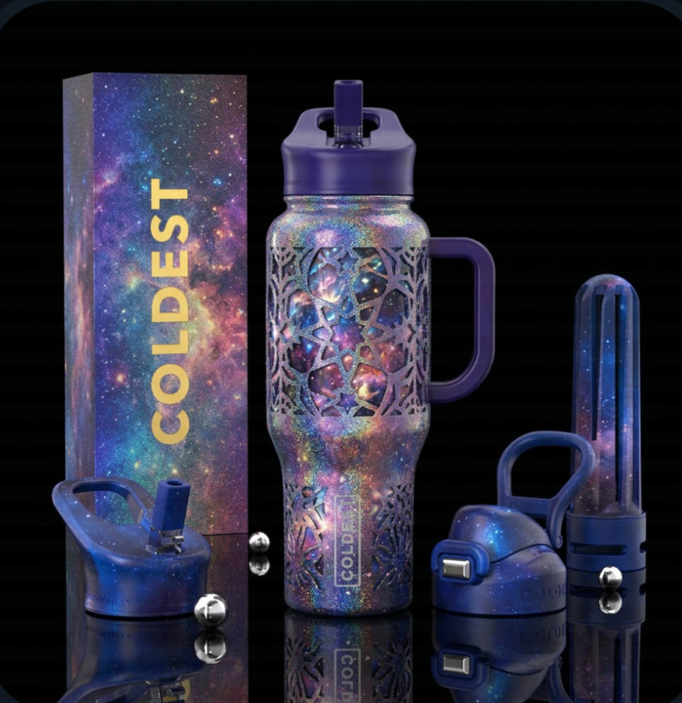 A Challenger water bottle design
