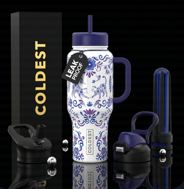 Joe's classy Kitty water bottle design