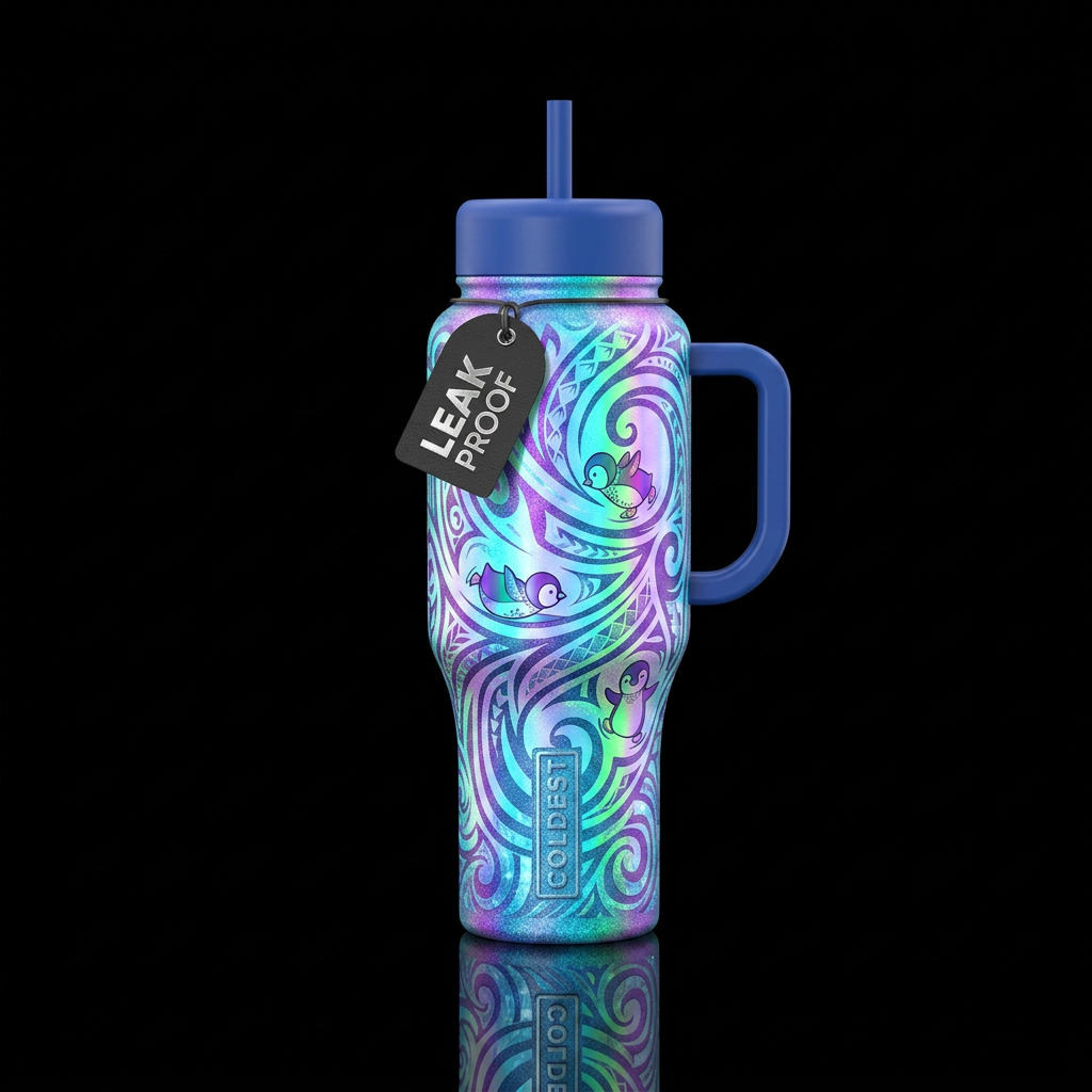The coldest penguin water bottle design