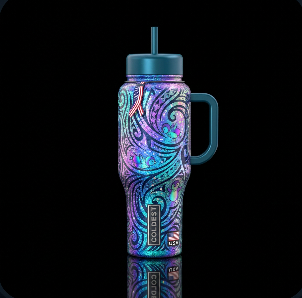 The coldest penguin water bottle design