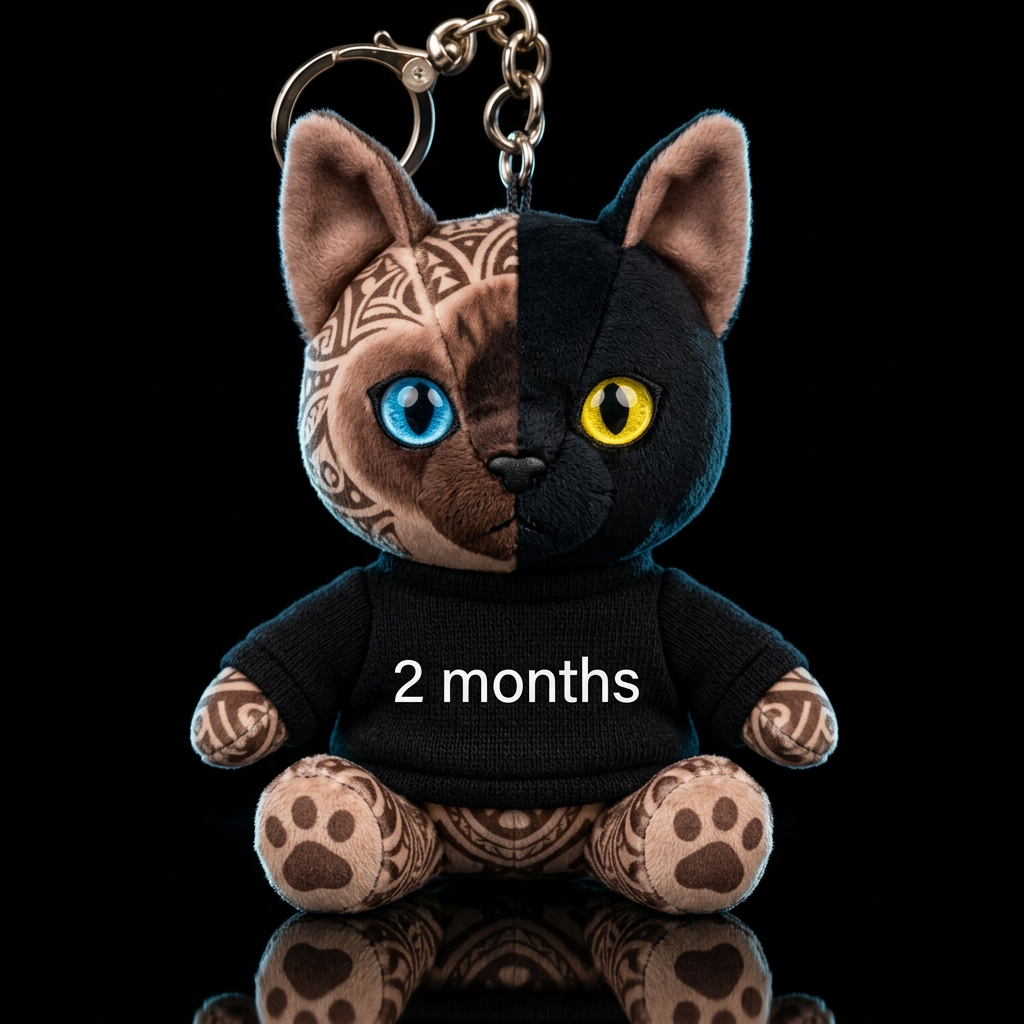 Chocolate Siamese with blue eyes half face other h... water bottle design