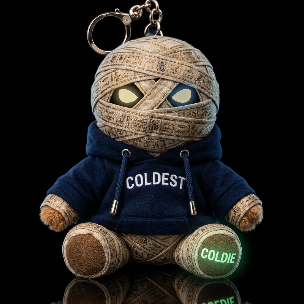 a mummy with gorgeous luxury wrapping , no hat Col... water bottle design