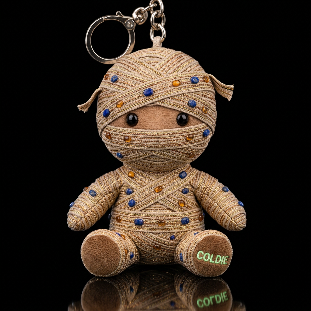 a mummy with gorgeous luxury wrapping , no hat Col... water bottle design