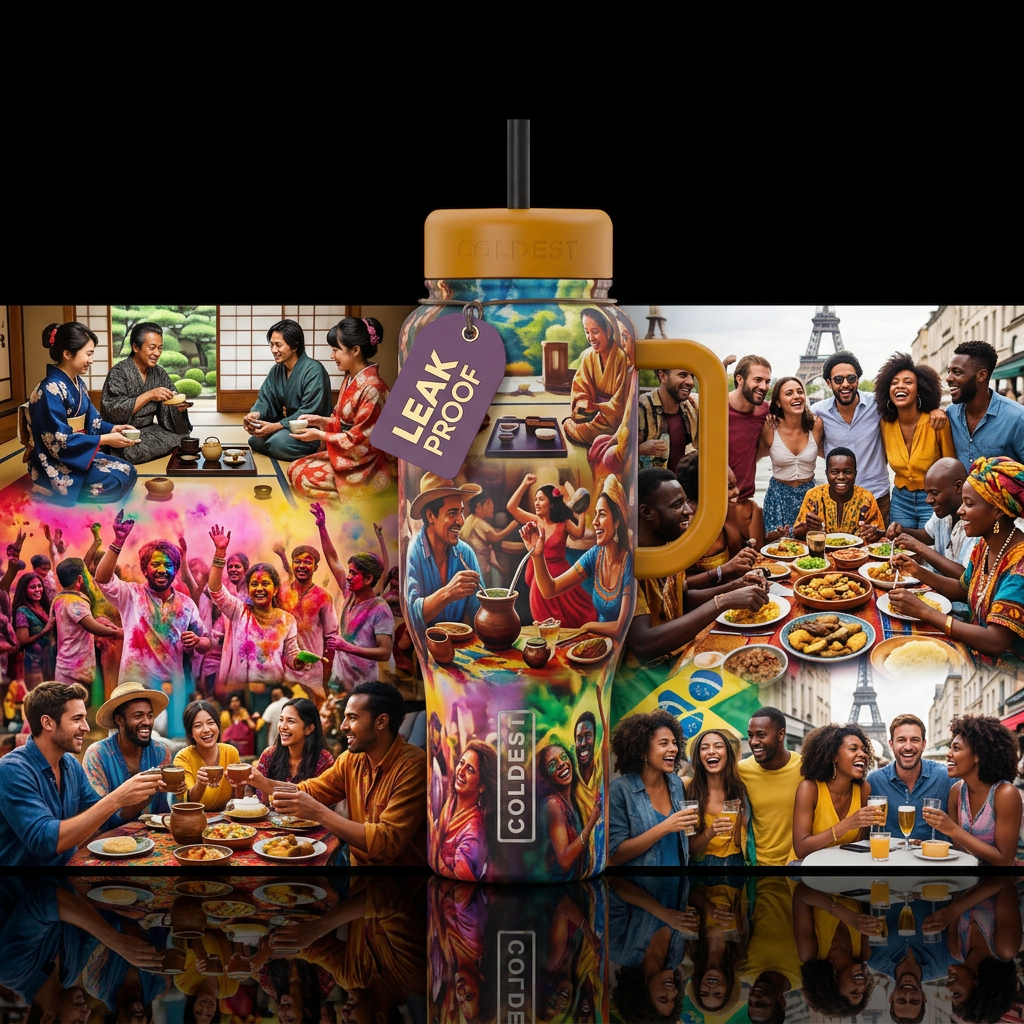 The Color of friendship through multiple cultures ... water bottle design
