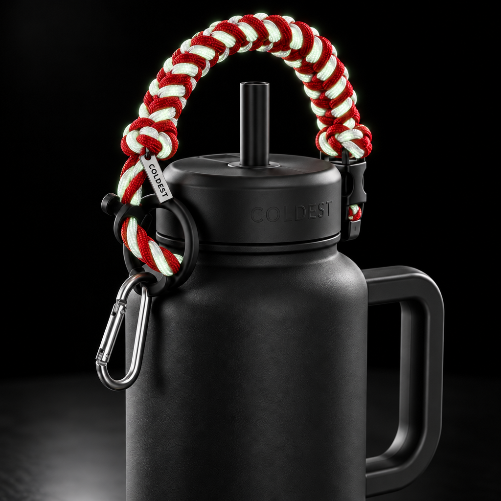 Candy cane water bottle design