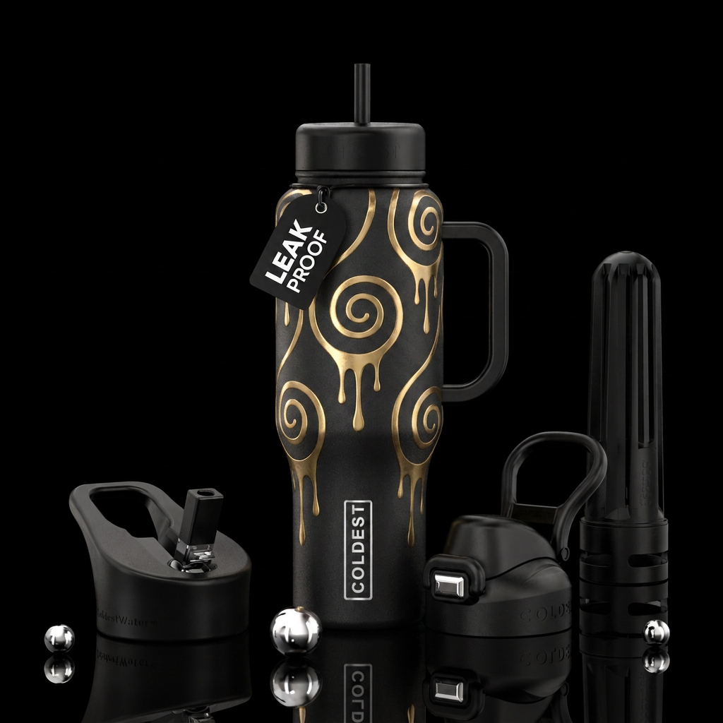 Golden Spiral water bottle design
