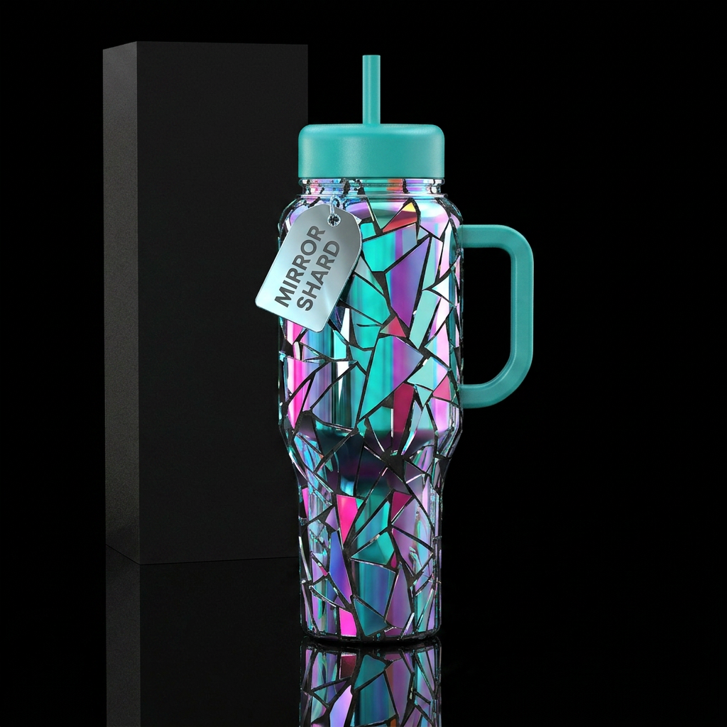 Broken Mirror water bottle design
