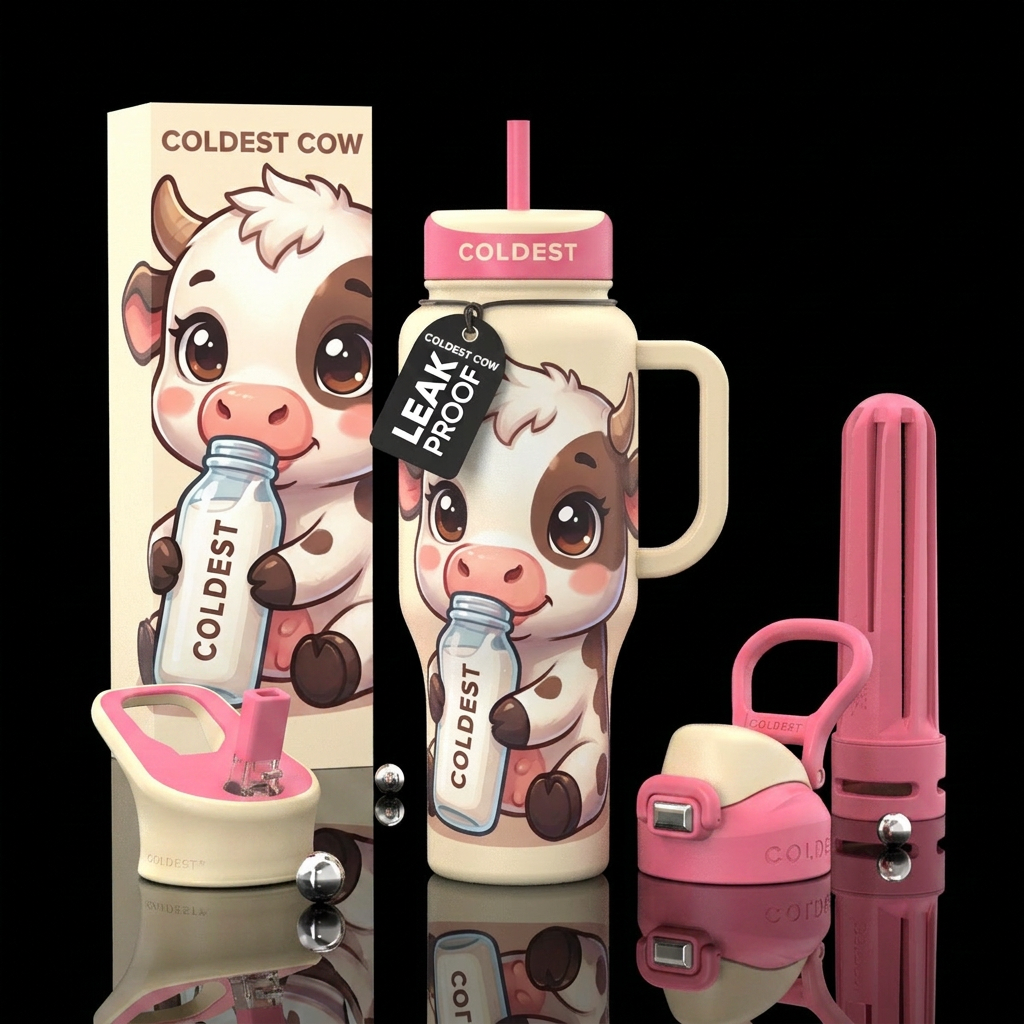 COLDEST COW water bottle design