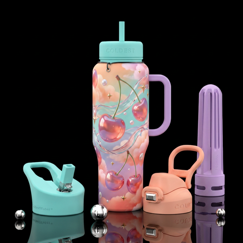 Cherry Dream water bottle design
