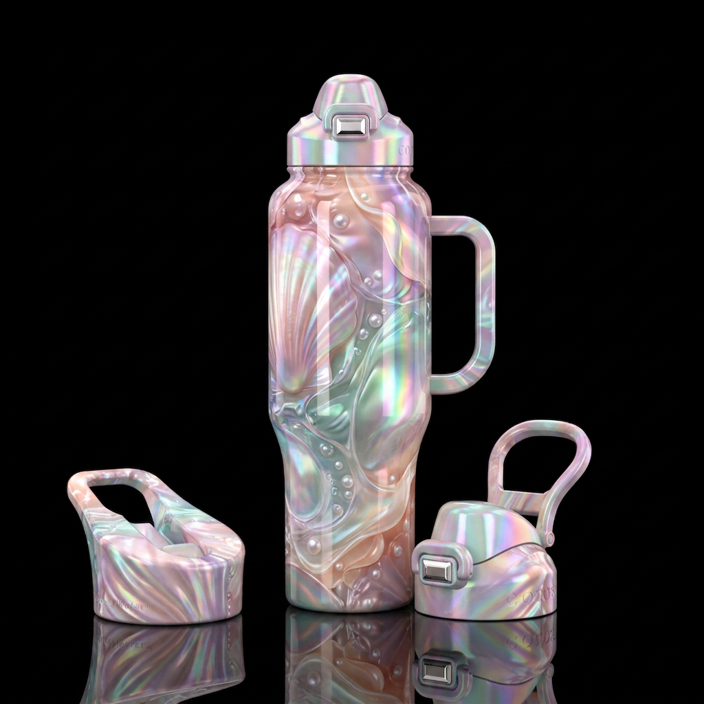 Pearl The Seashells water bottle design