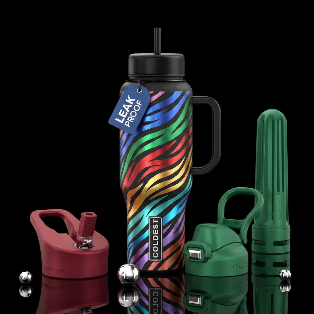 Tiger stripes water bottle design