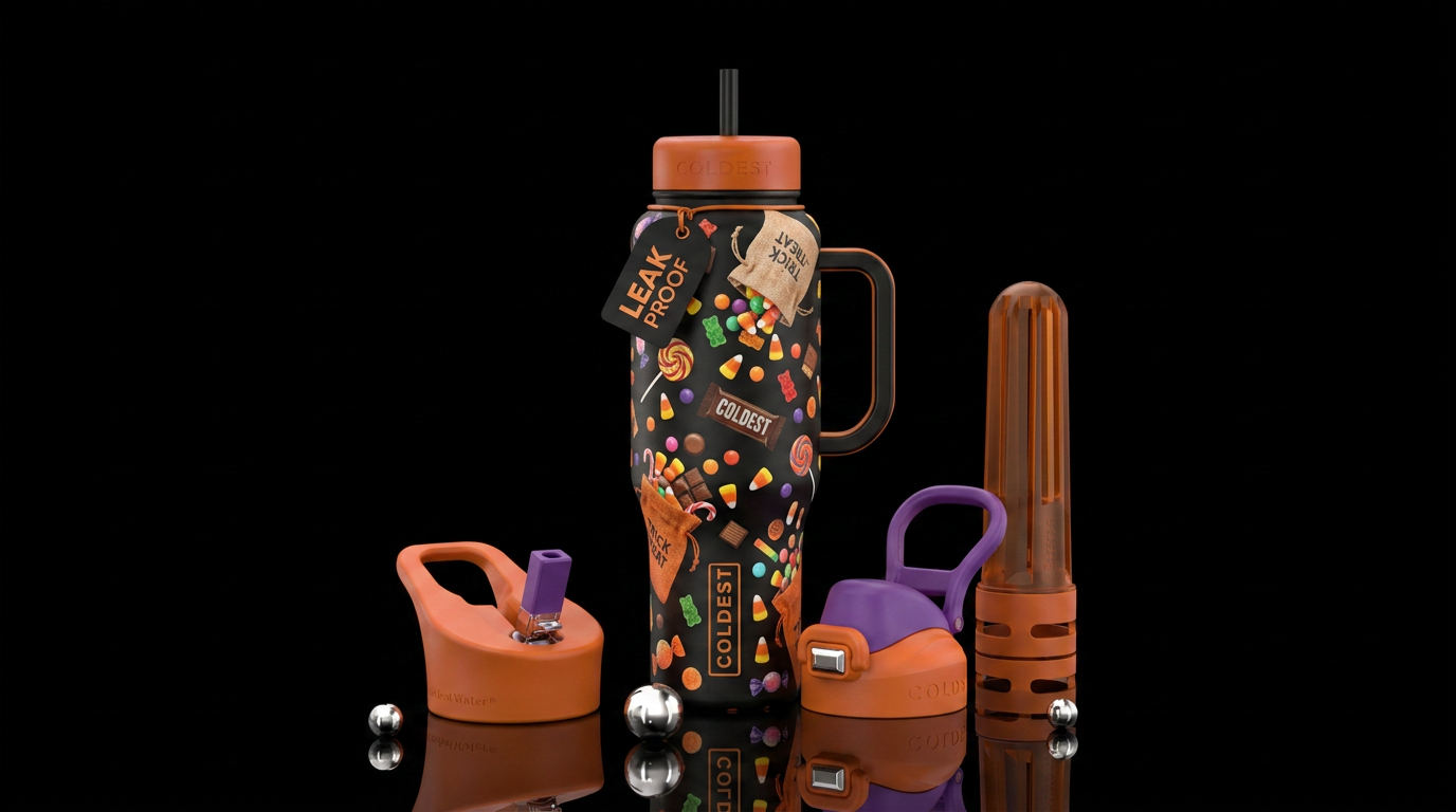 Trick or Treat water bottle design
