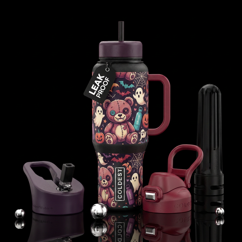 Beary Scary water bottle design