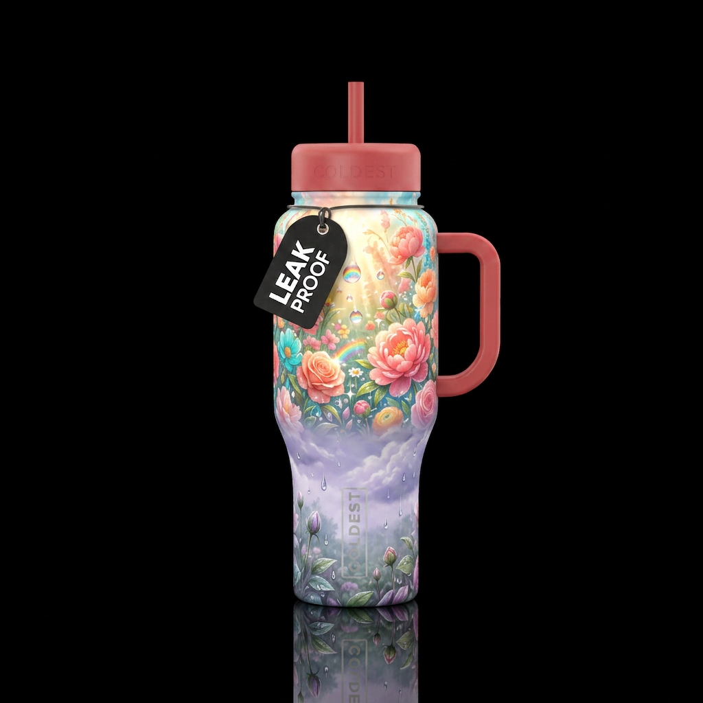 Garden after the rain water bottle design
