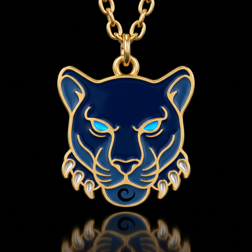 Blue Panther water bottle design