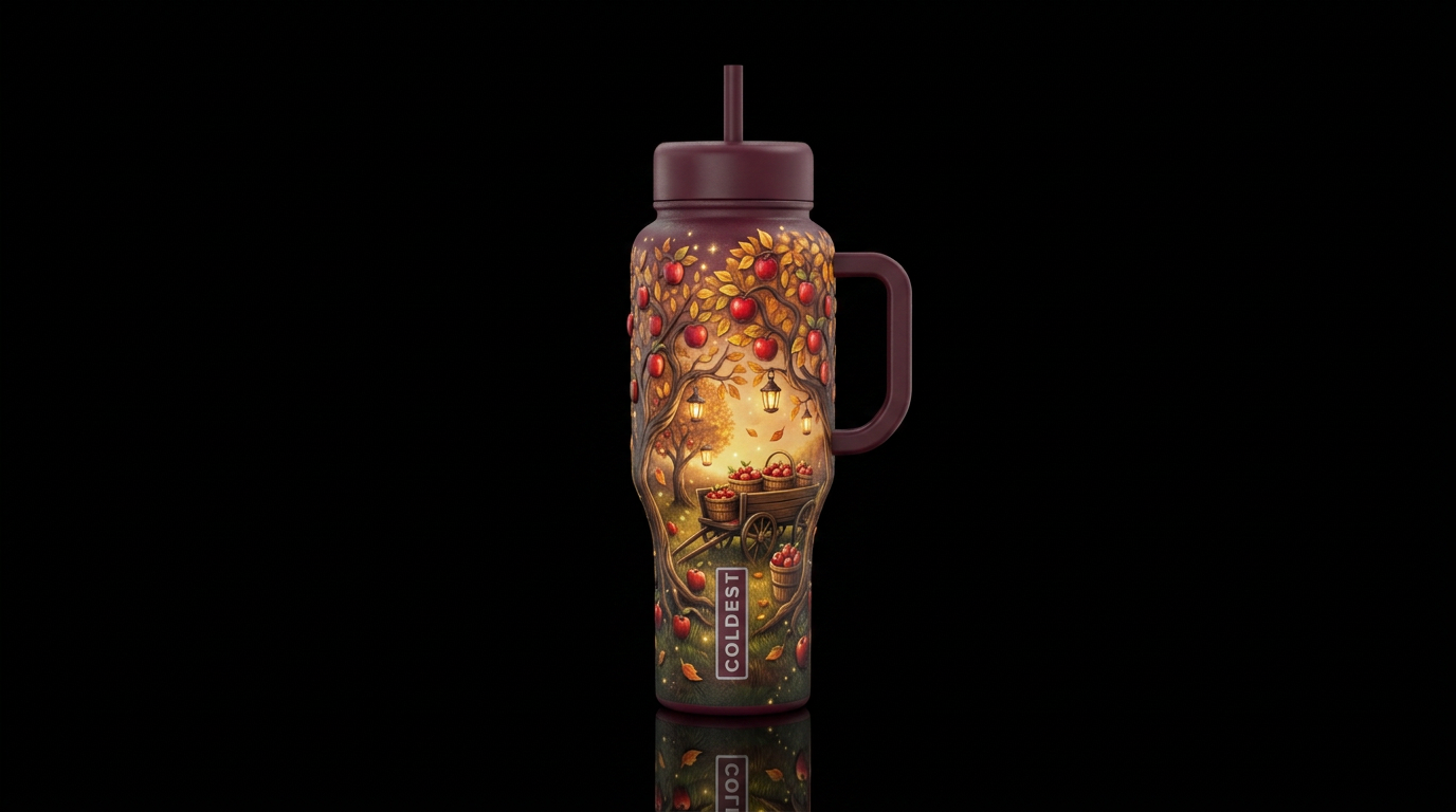 Apple Orchard water bottle design