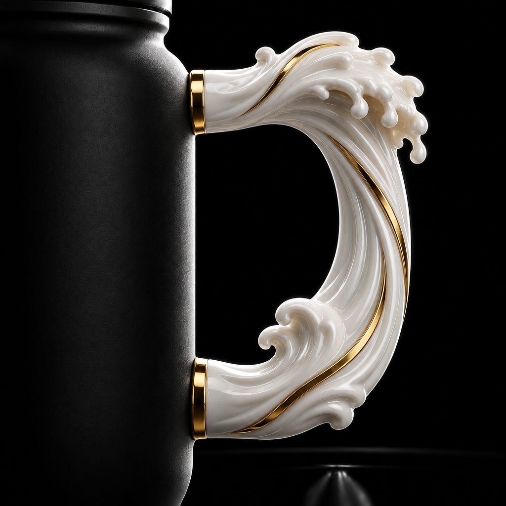 Pearl wave water bottle design