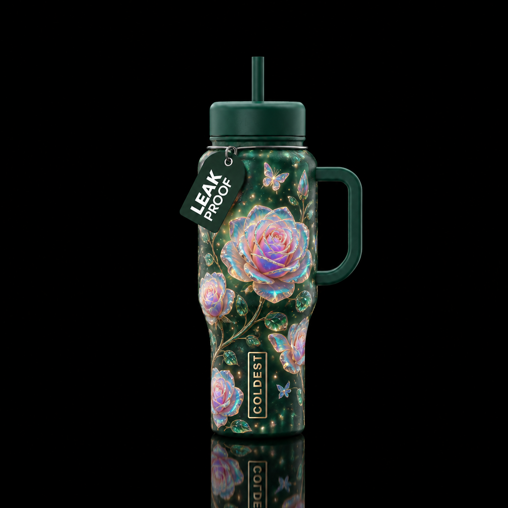 Enchanted Roses water bottle design