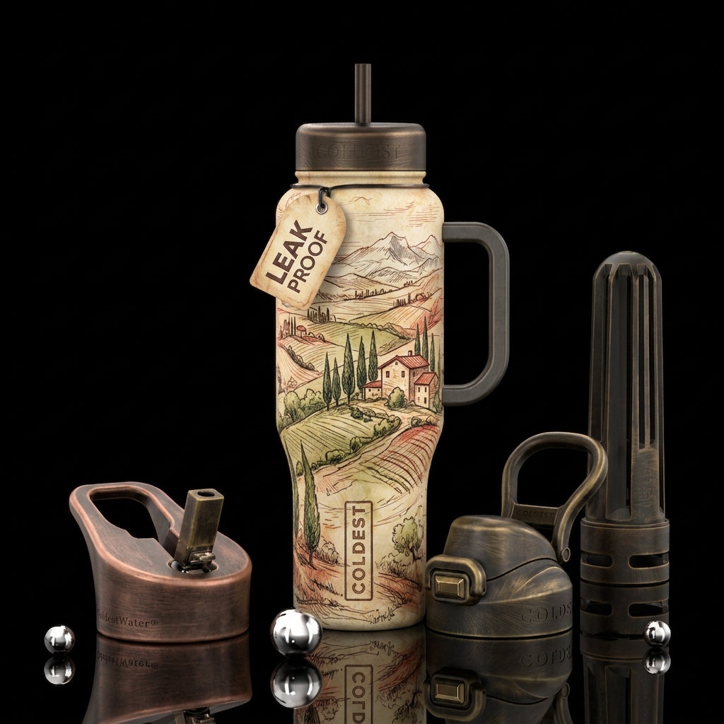 Italian Countryside water bottle design