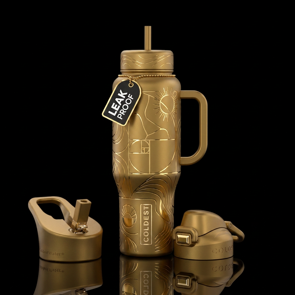 Golden Beauty water bottle design