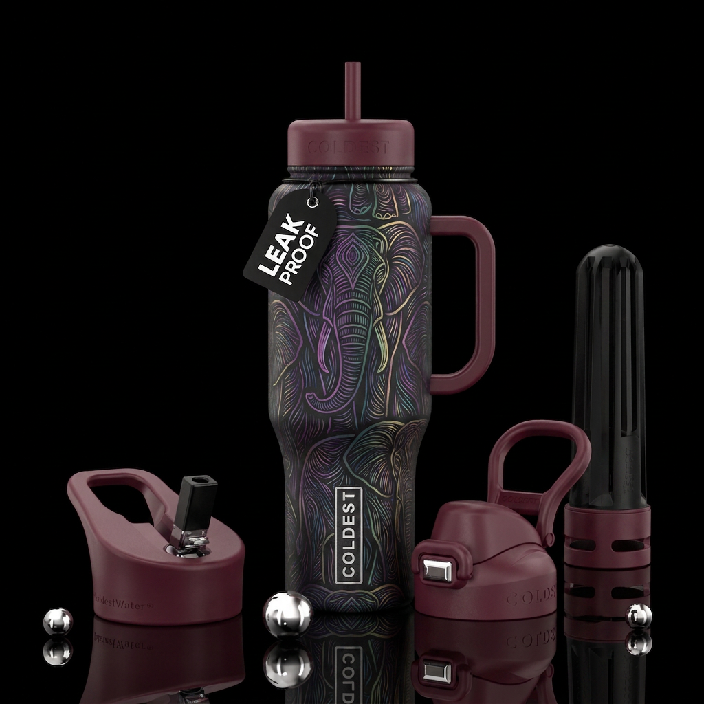 Elephants water bottle design