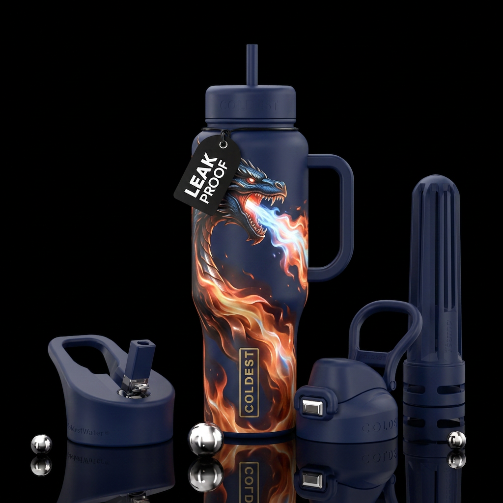 Dragons breath water bottle design