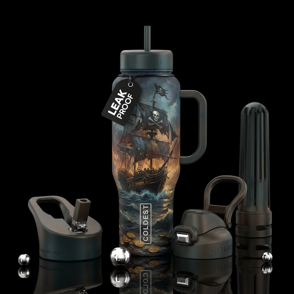 Pirate ship water bottle design