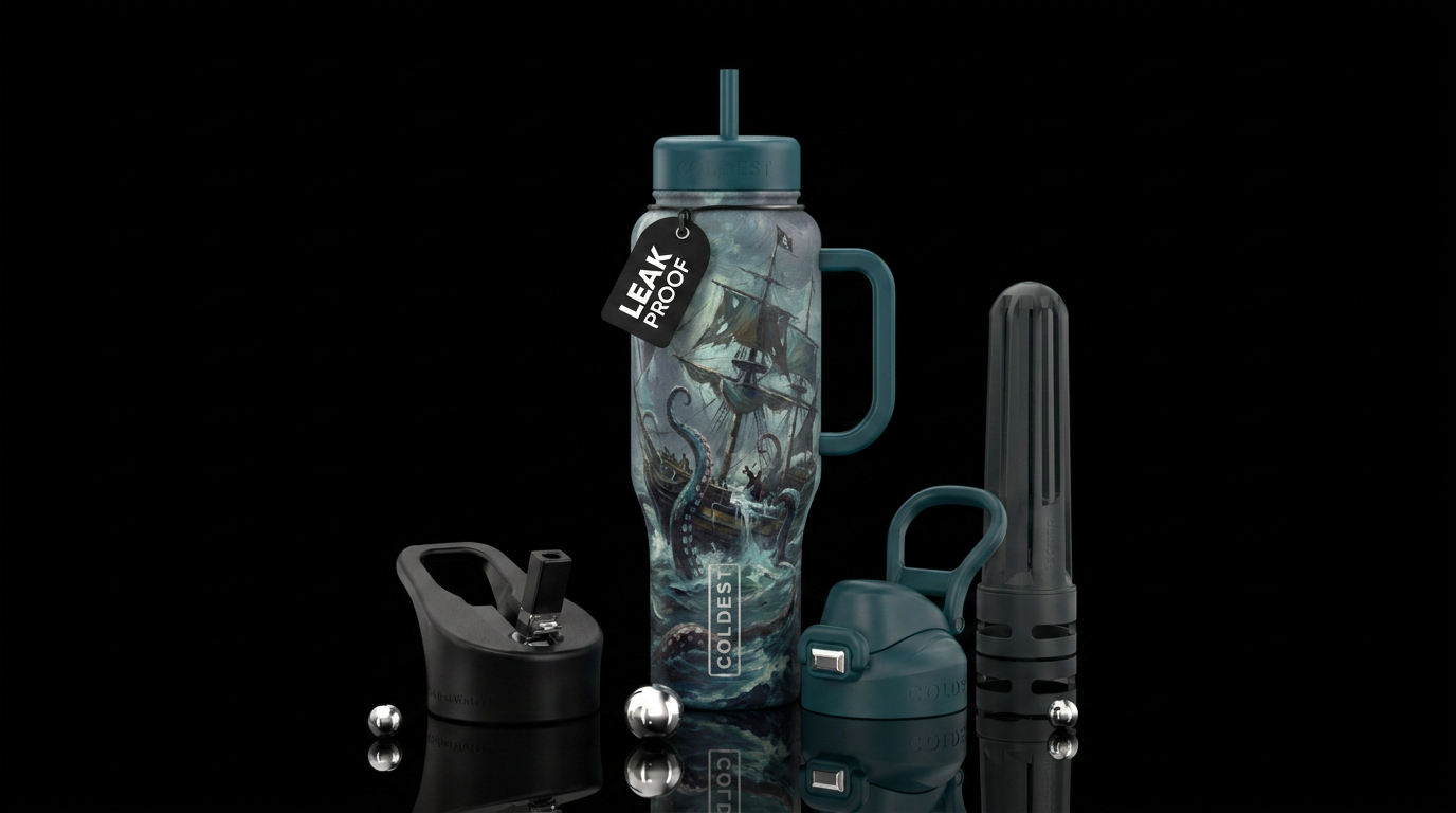 Kracken water bottle design