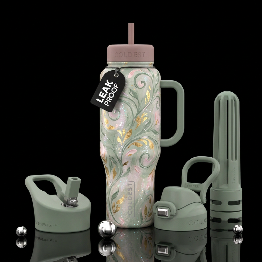 Calm and Collected water bottle design