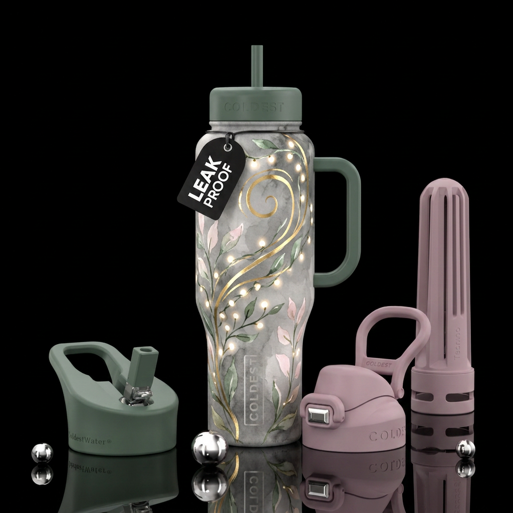 Twinkle vines water bottle design