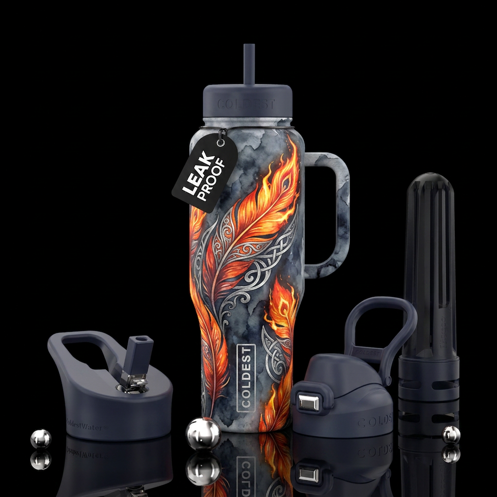 Rising Phoenix water bottle design