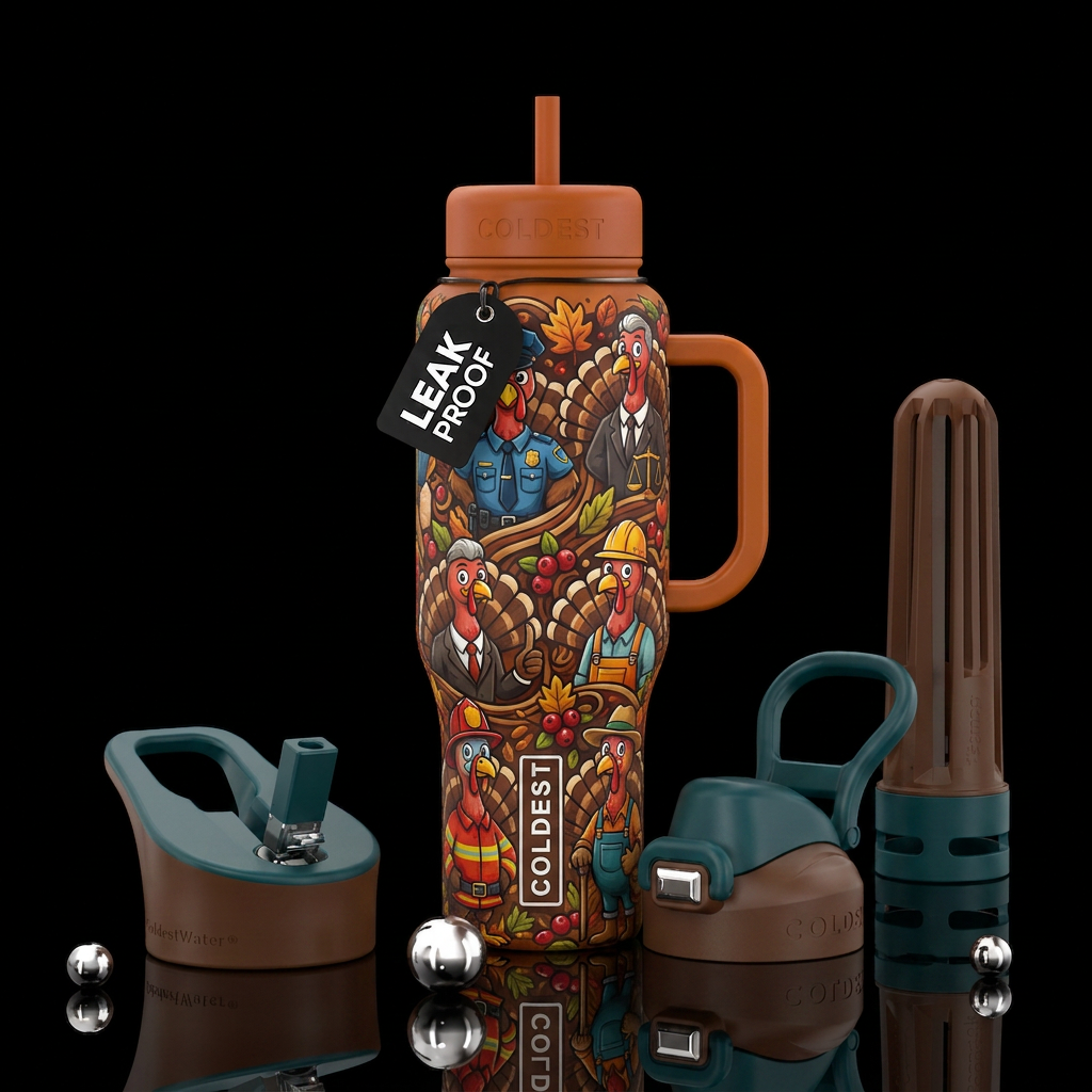 Find the turkey water bottle design