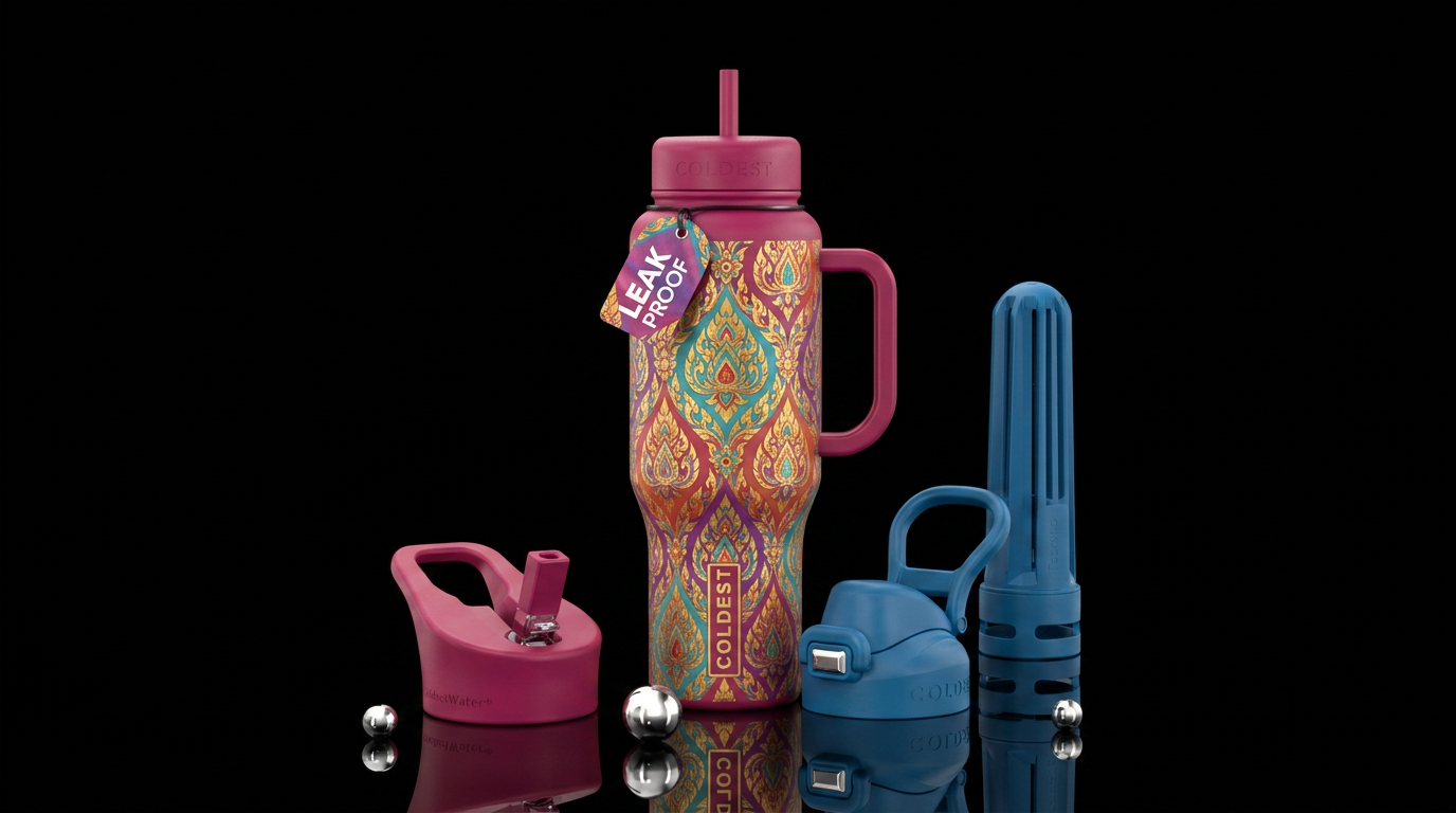 Thailand Art water bottle design