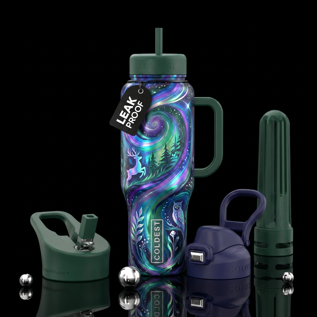 Magical forest water bottle design