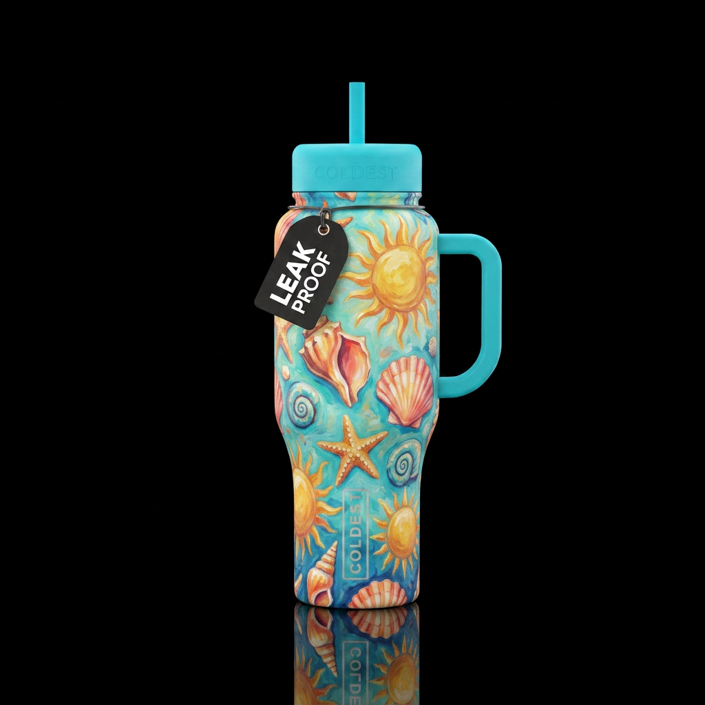 Summer in love water bottle design