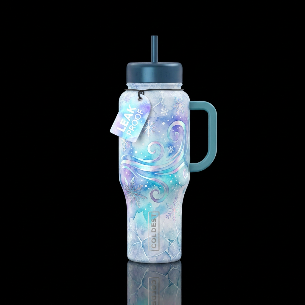 Loving Winter water bottle design