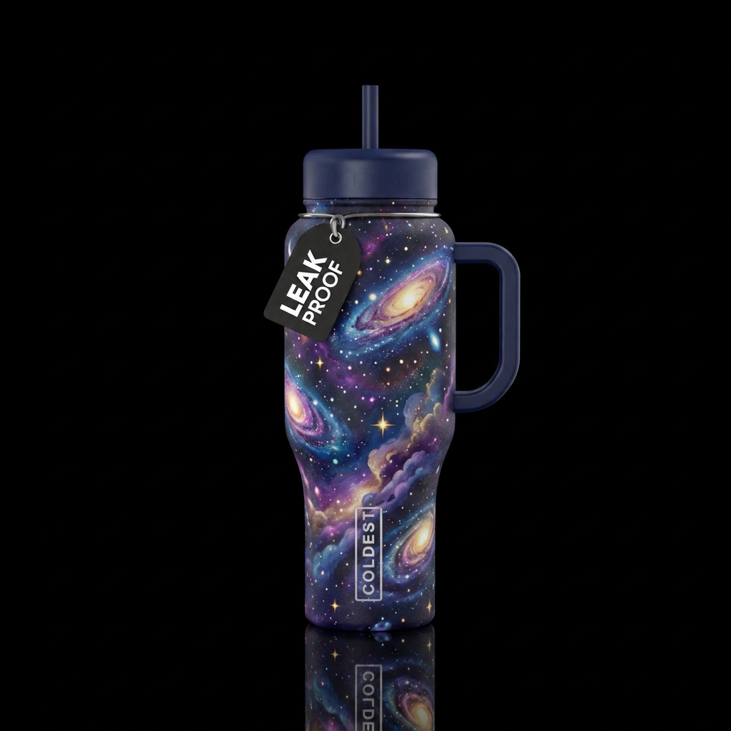 Beyond the Milky Way water bottle design