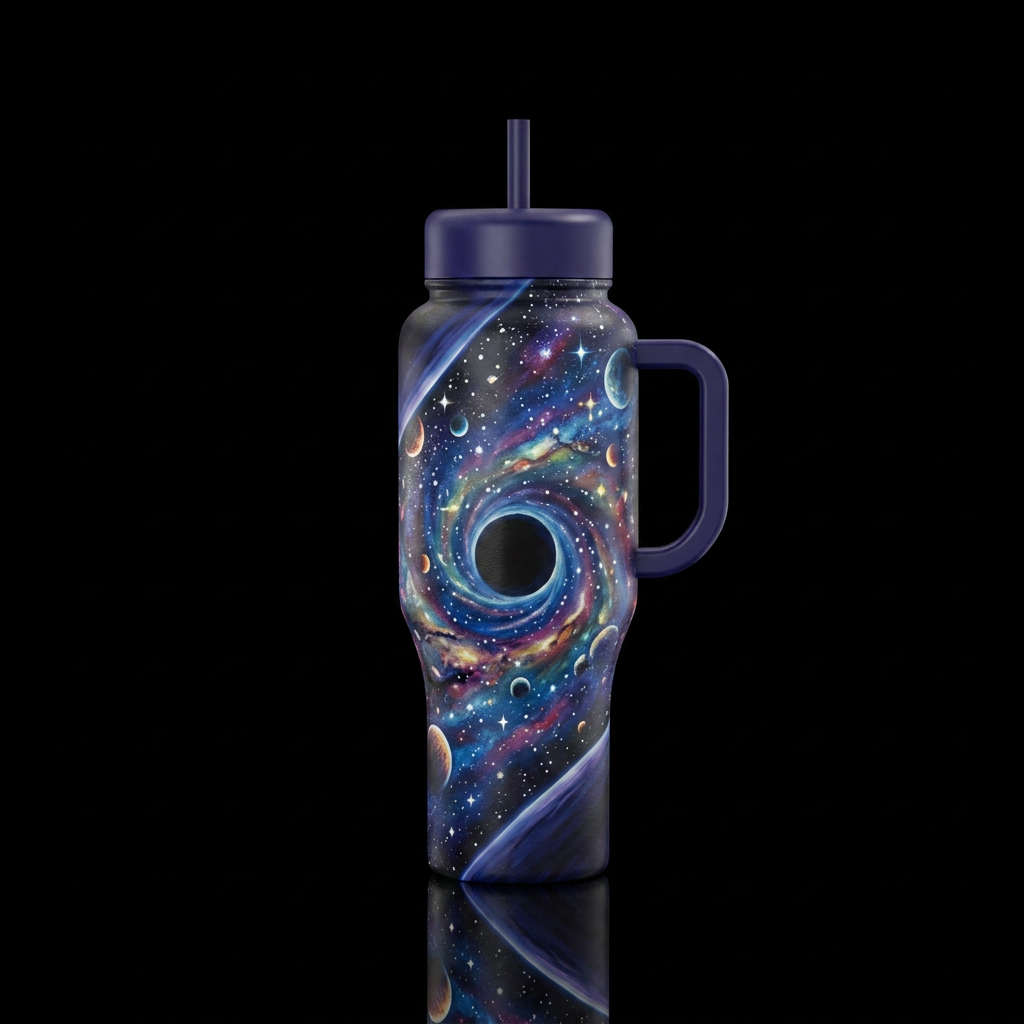 Edge of the universe water bottle design