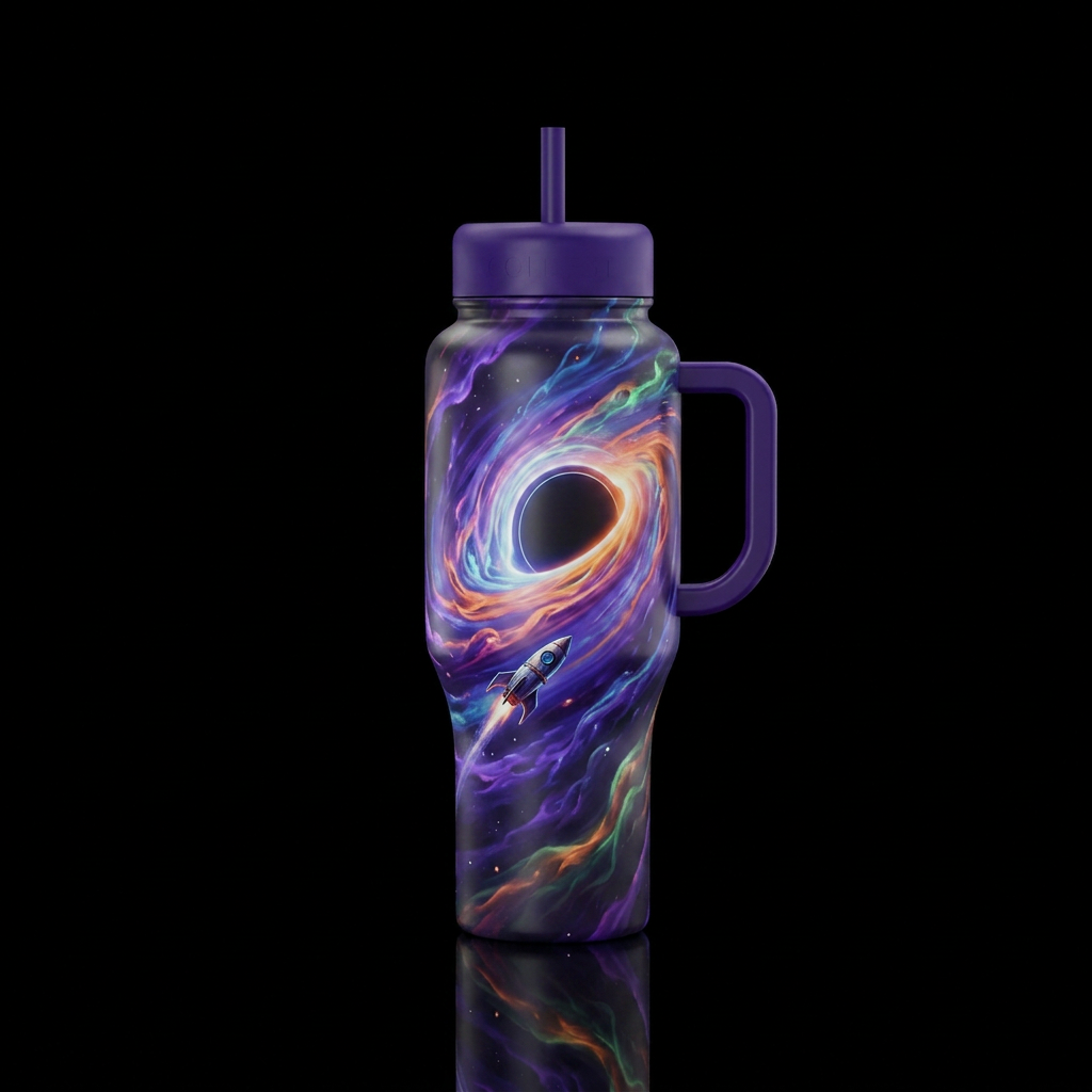 At the end of the cosmos water bottle design
