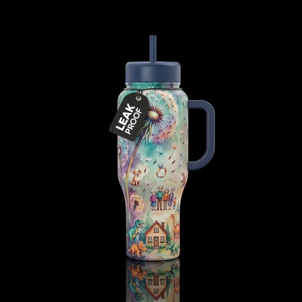 Wishes coming true water bottle design