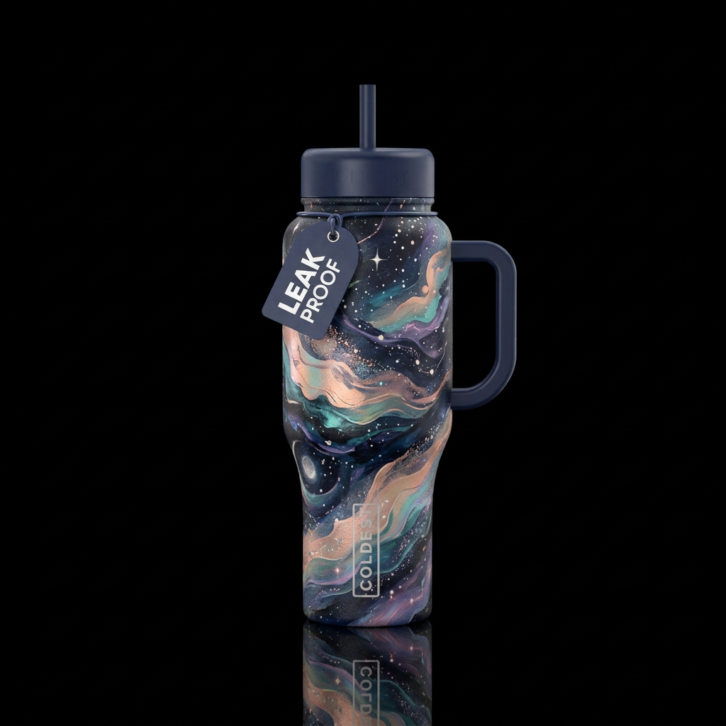 Magical night water bottle design