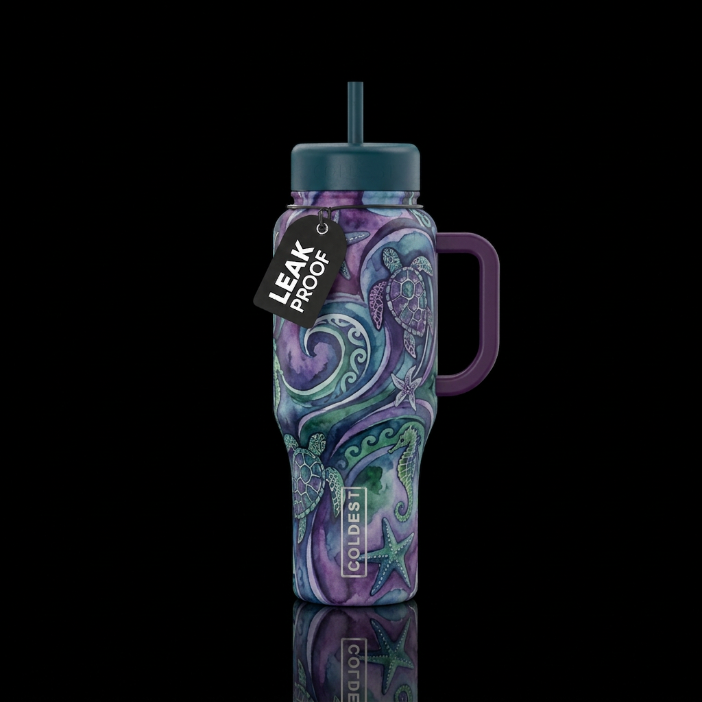 Sea life water bottle design