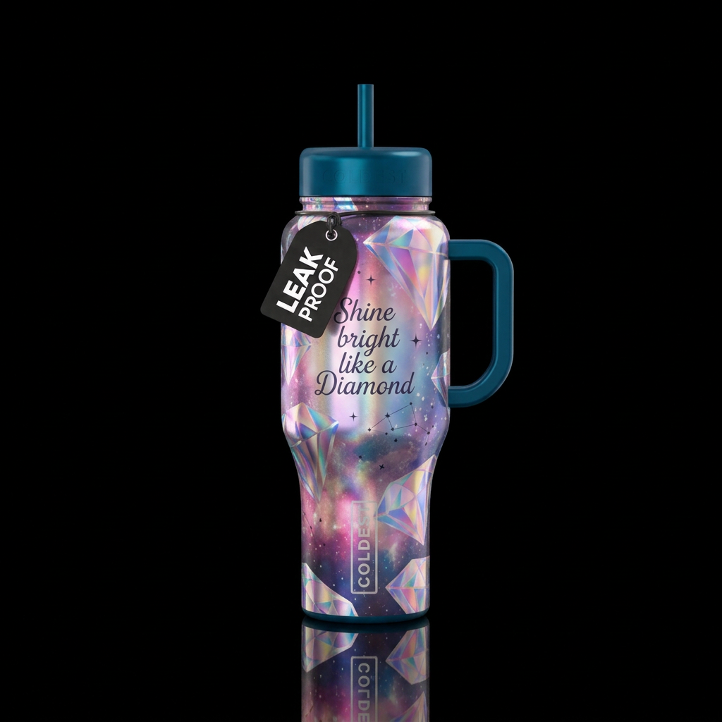 Shine bright like a Diamond, diamonds in the sky, ... water bottle design